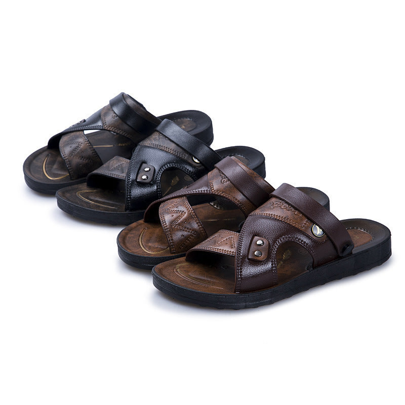 Men's Casual Beach Shoes Dual-use Non-slip Sandals And Slippers