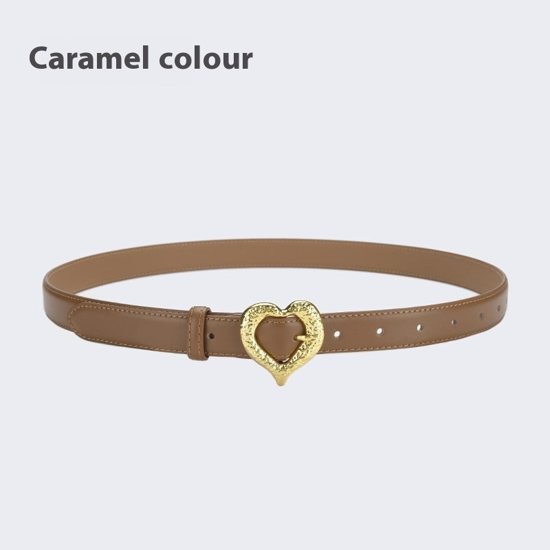 Personalized Love Leather Belt Female Fashion Belt Decoration