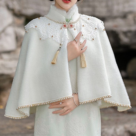 Short Autumn And Winter Cloak Bride Chinese Style