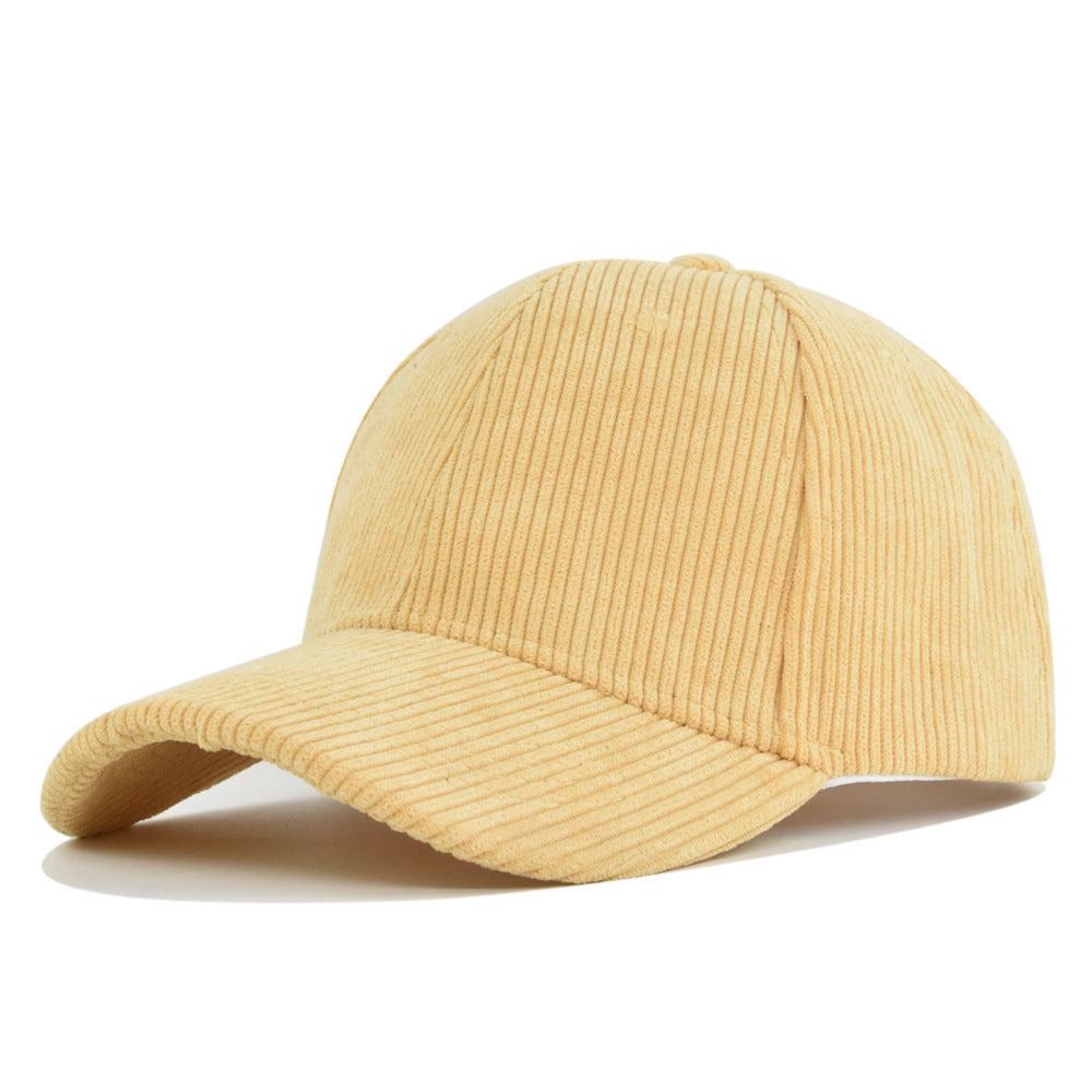 Fashion Corduroy All-matching Peaked Cap Men