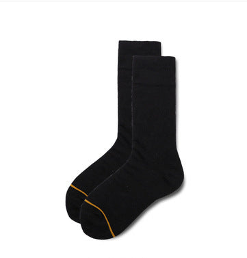 Gold Toe Line Plain Flat Formal Wear Business Long Tube Cotton Socks