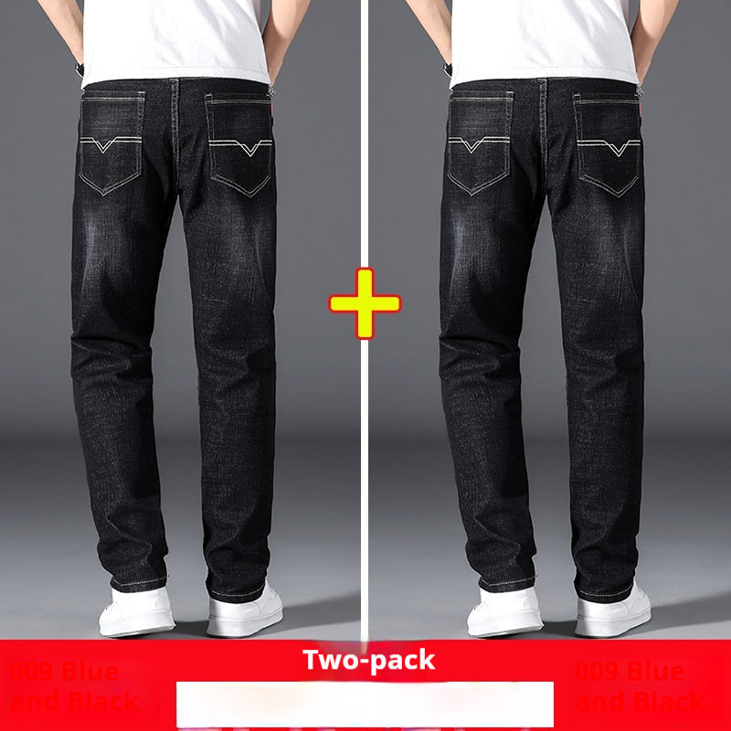 Summer Thin Jeans Men's Loose Straight