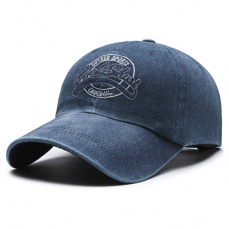 All-match Washed Denim Baseball Cap Distressed Hat Outdoor