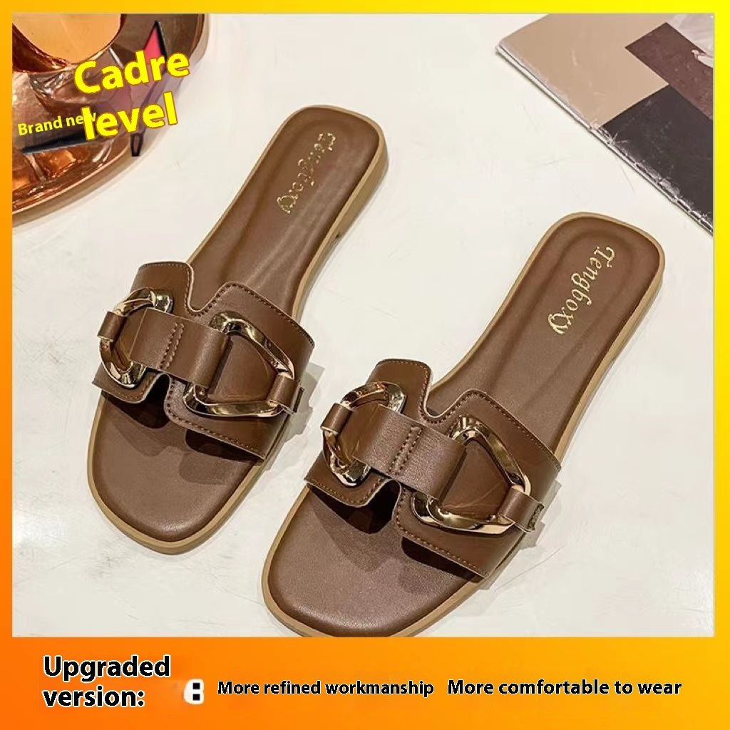 Flat Summer Slippers Women's Outer Wear