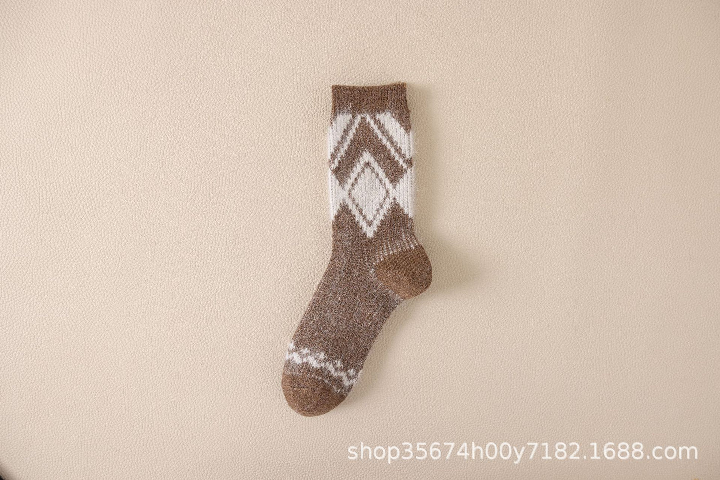 Autumn And Winter Ins Tide Mid-calf Thick Needle Double Needle Women's Socks