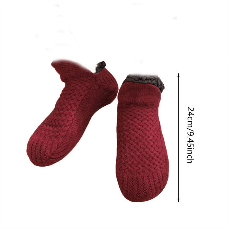 Twisted Winter Foot Fleece-lined Thickened Room Socks