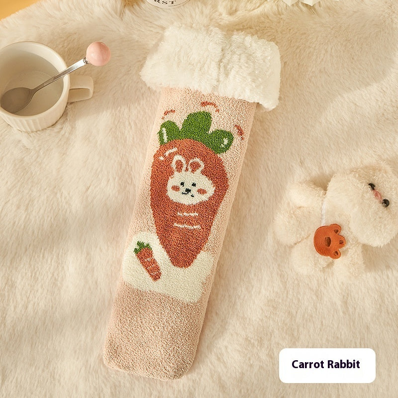 Lamb Fleece Room Socks Children's Tube Socks