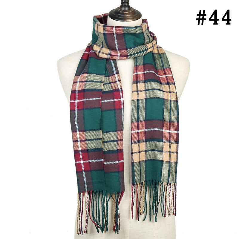 New plaid striped scarf