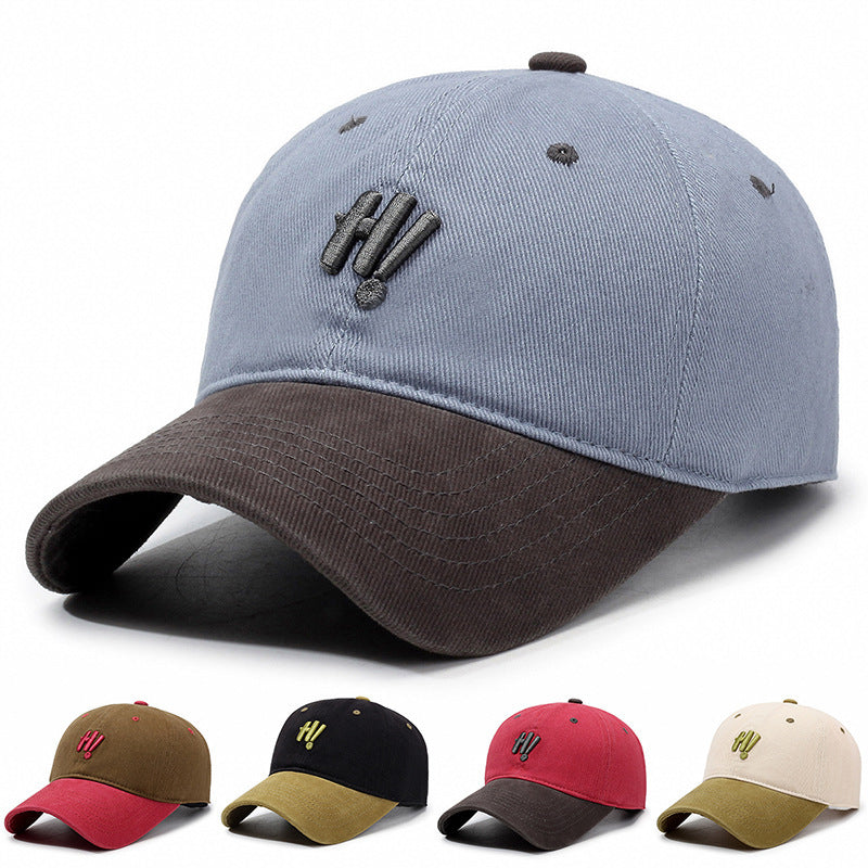 Color Matching Baseball Cap Casual Versatile Soft Top