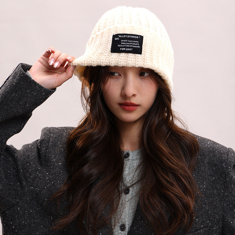 Knitted Hat Winter Warm Pile Heap Cap Men