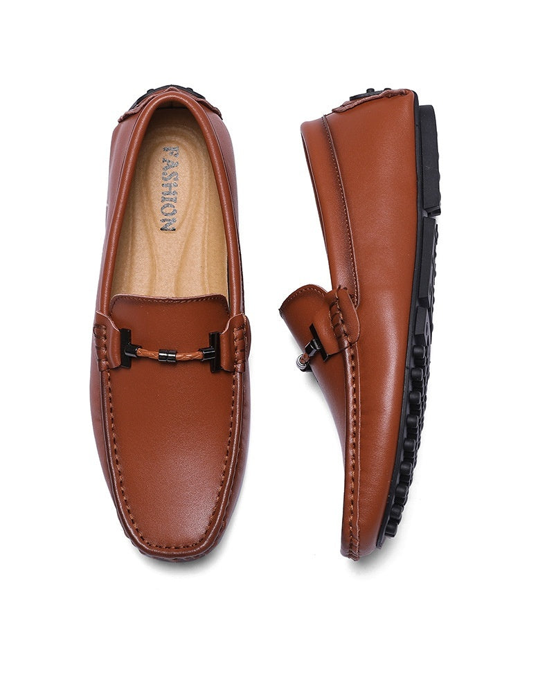 Men's Plus Size British Fashion Casual Leather Shoes