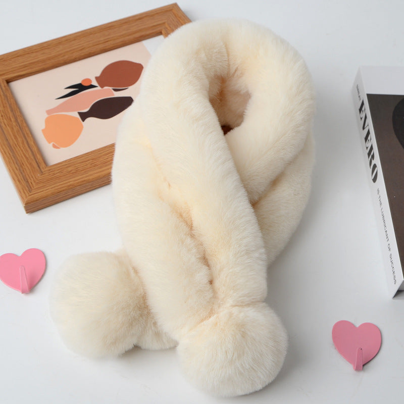 Imitate Rex Rabbit Fur Scarf Thickened Warm Plush