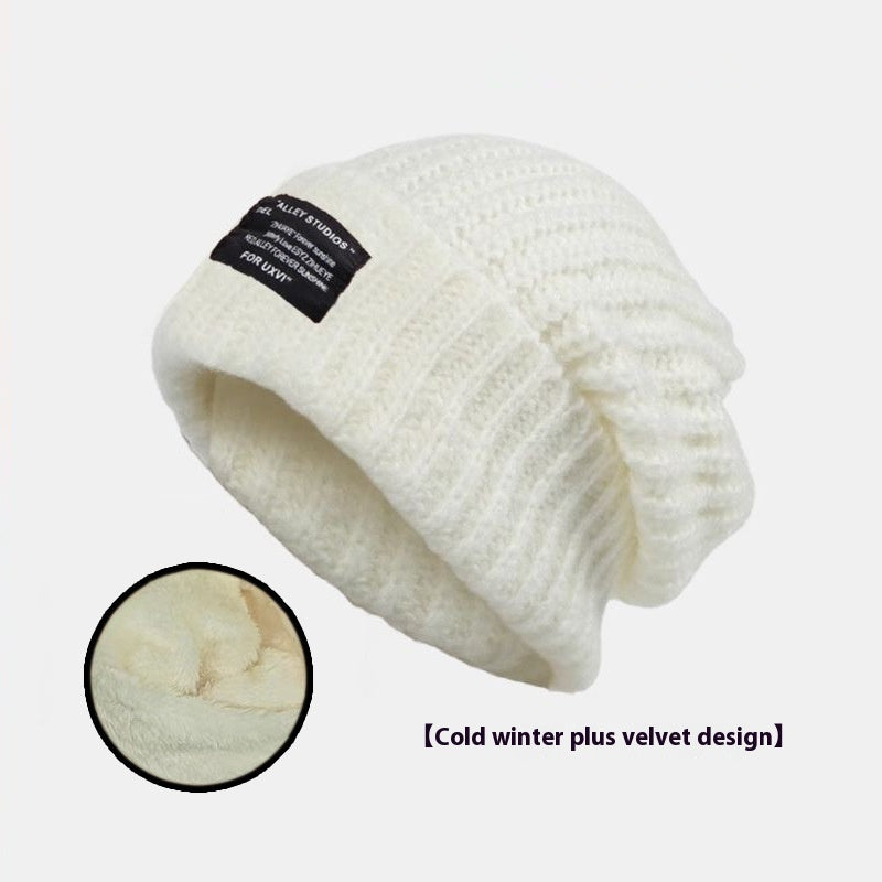 Knitted Hat Winter Warm Pile Heap Cap Men