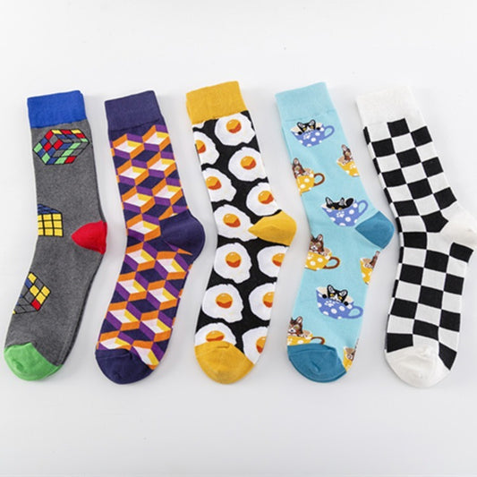 Trendy Mid-calf Length Socks Plus Size Men