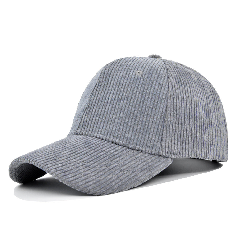 Fashion Corduroy All-matching Peaked Cap Men