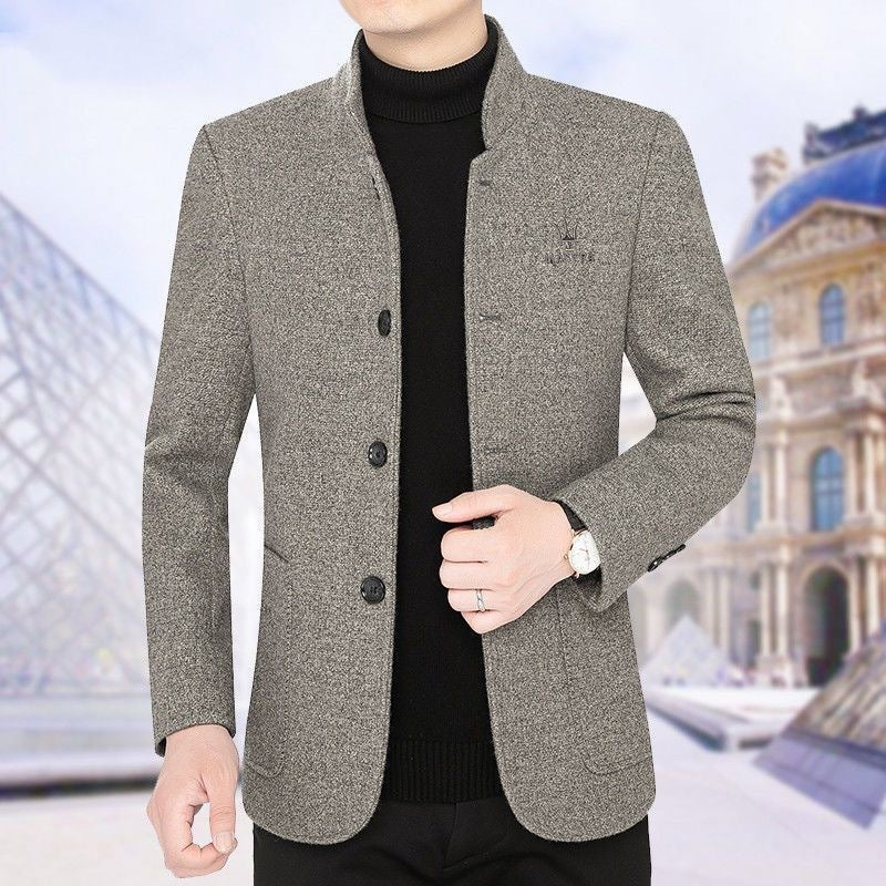 Fall And Winter Lapels Casual Jacket Business Top Fleece Padded Coat