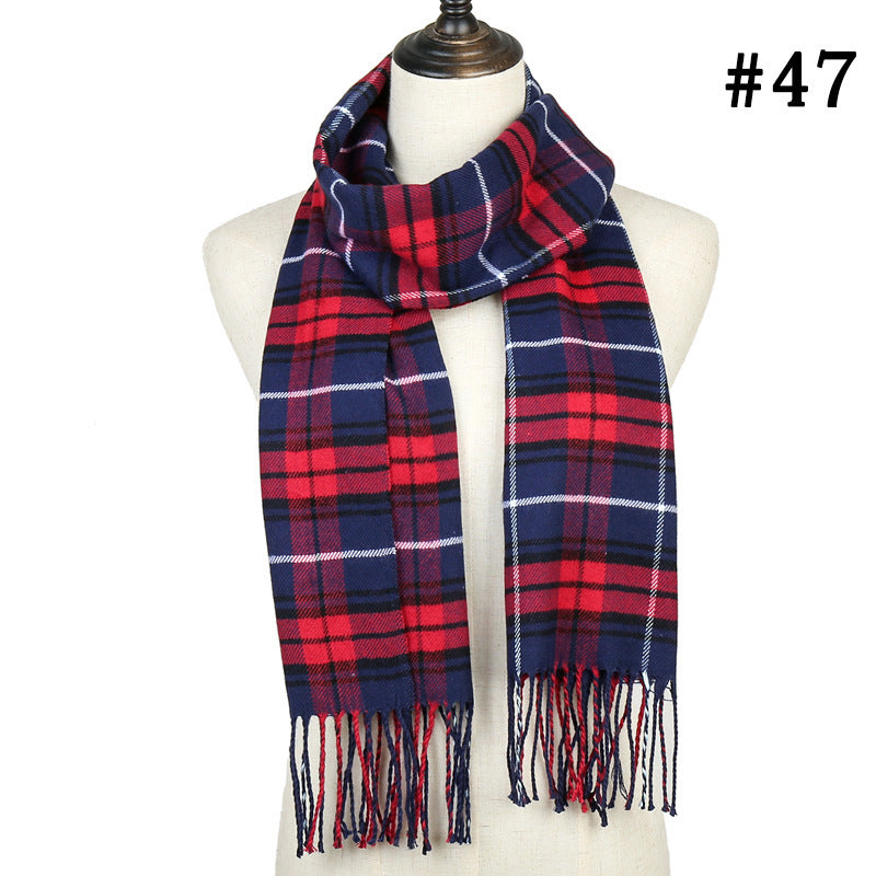 New plaid striped scarf