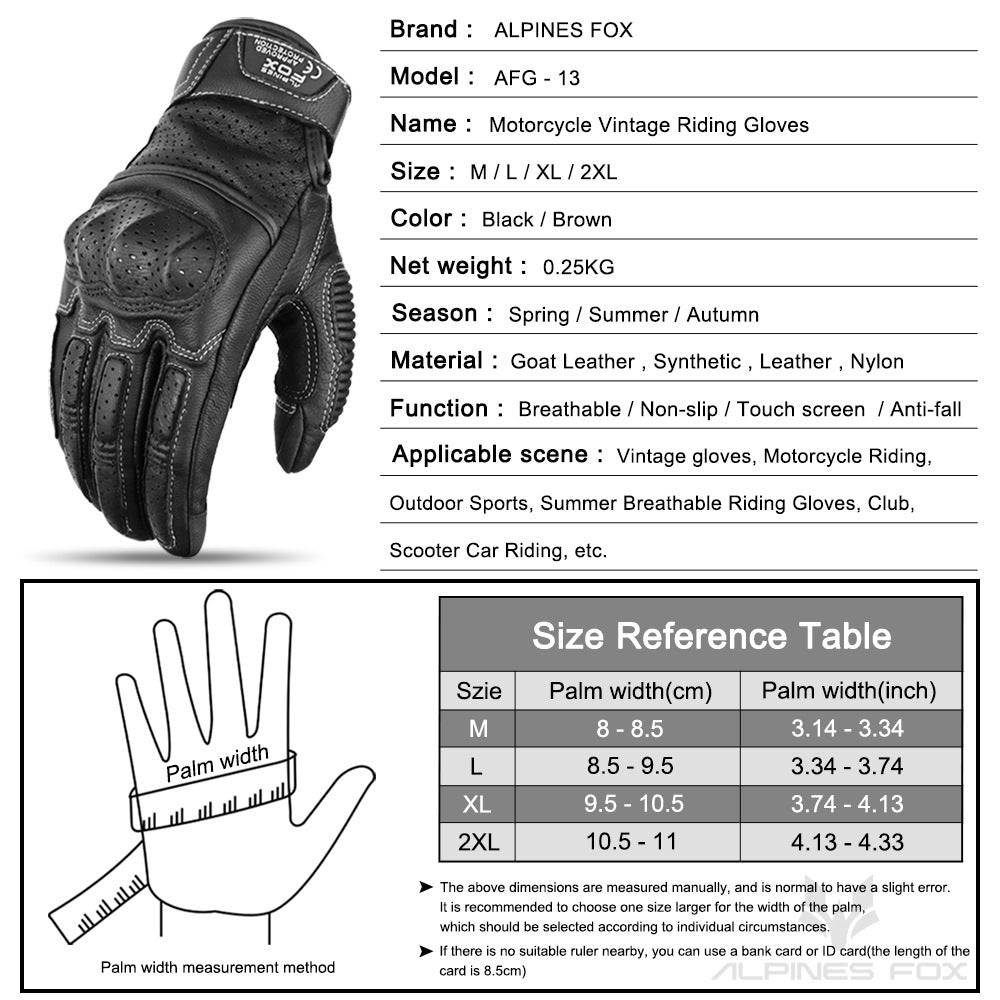 Summer Breathable Touch Screen Motorcycle Riding Leather Gloves