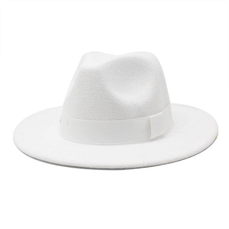 Autumn And Winter Men And Women Big Brim Hat