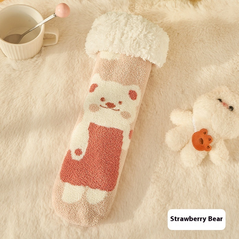 Lamb Fleece Room Socks Children's Tube Socks