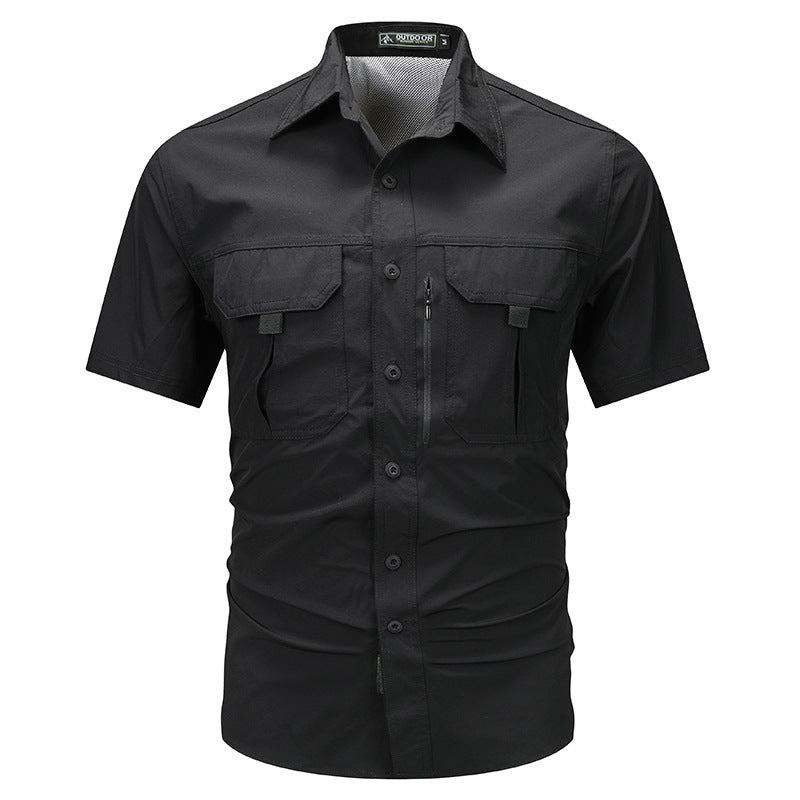 Summer Outdoor Leisure Multi-pocket Workwear Short Sleeve