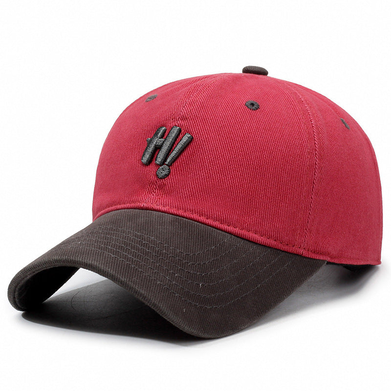 Color Matching Baseball Cap Casual Versatile Soft Top