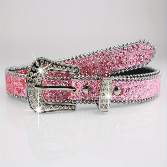 Rhinestone Women's I-style Thin Belt Fashion Personality