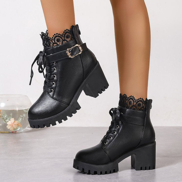 Fall Winter Fashion Korean Style Plus Size Short Boots Women