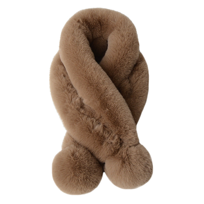 Imitate Rex Rabbit Fur Scarf Thickened Warm Plush