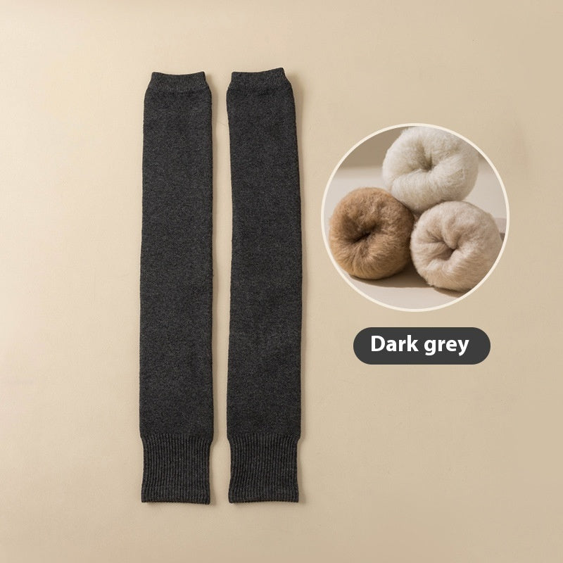 Cashmere Knee Socks Women's Long Tube Fleece-lined