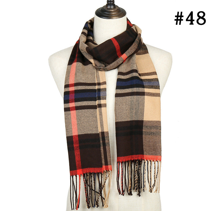 New plaid striped scarf