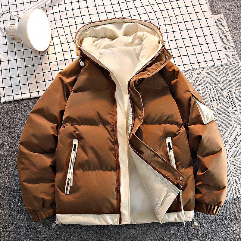 Two-piece Thickened Hooded Trend Couple Coat Men