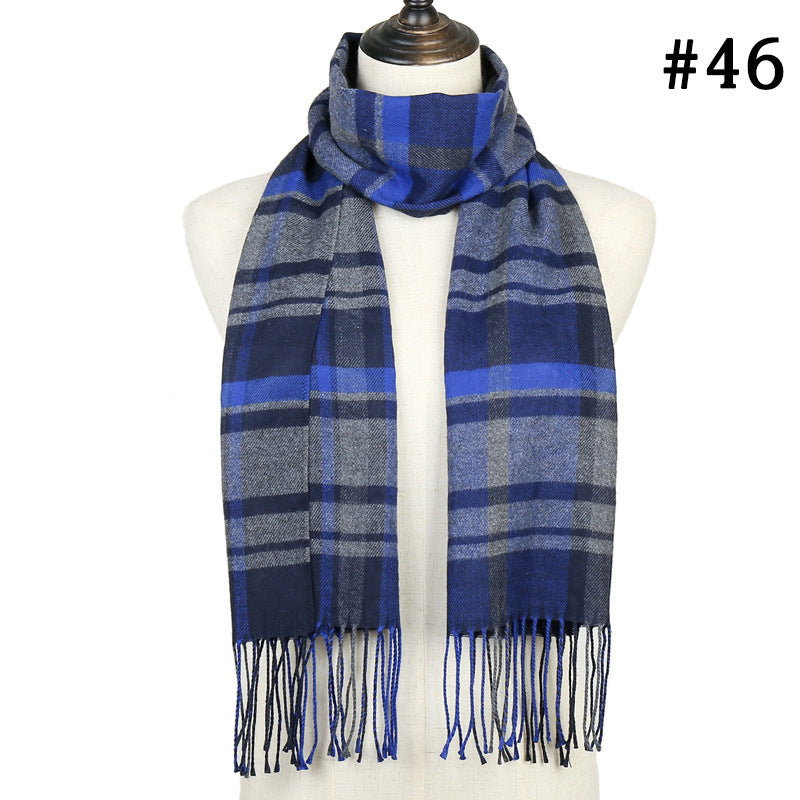 New plaid striped scarf