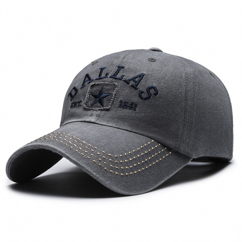 Soft Top Washed-out Vintage Coating Cloth Peaked Cap