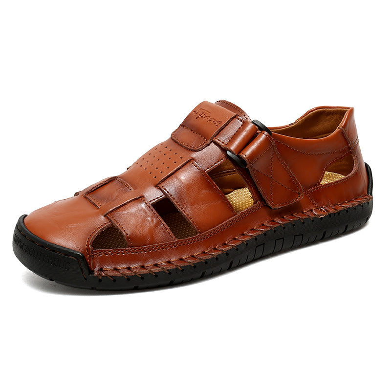 Handmade Stitching Leather Casual Beach Men's Sandals