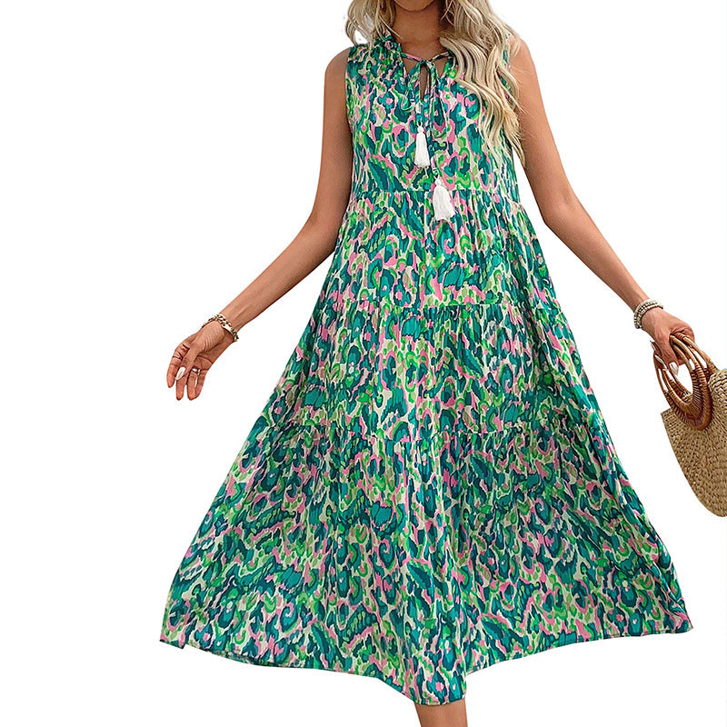 Women's Elegance Sleeveless Boho Dress