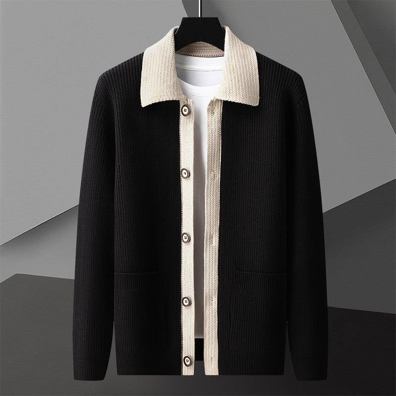 Men's Long-sleeved Sweater Coat