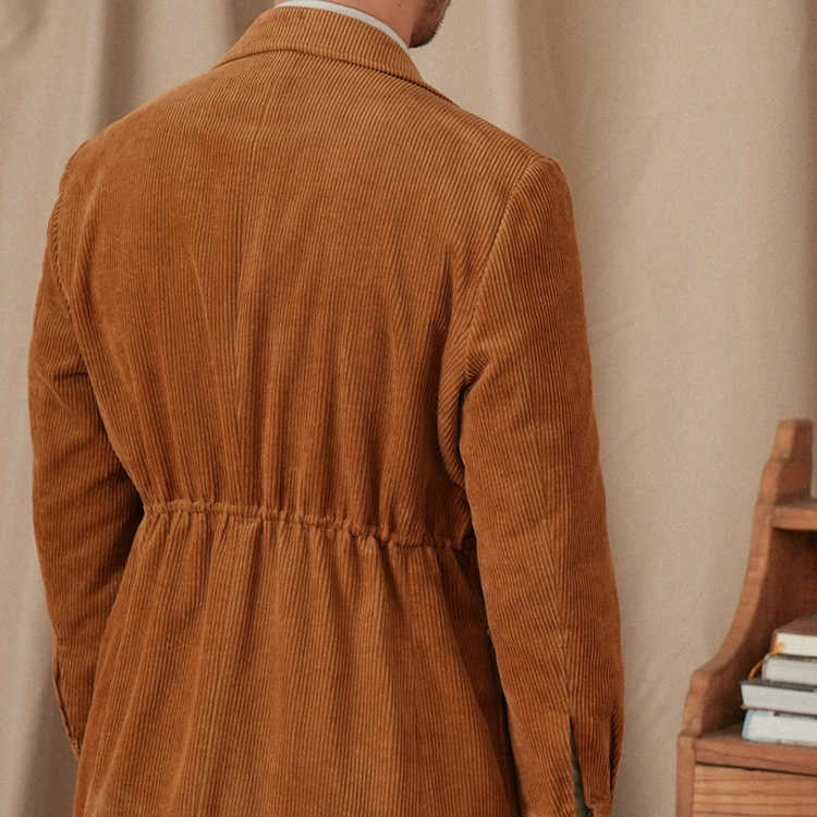 Retro Corduroy Slim-fit Safari Cotton Gentry Jacket