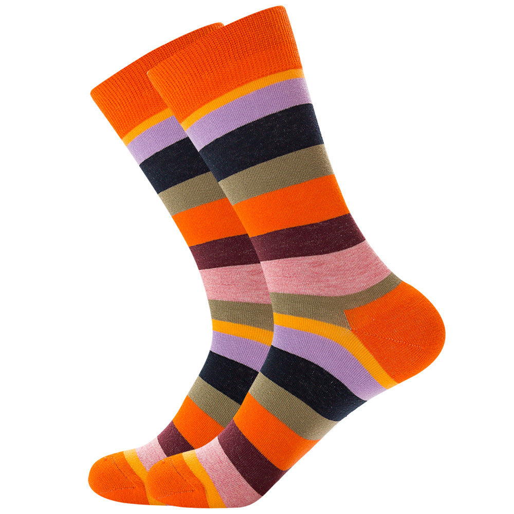 Striped Men And Women Trendy Color Street Cool Tube Socks