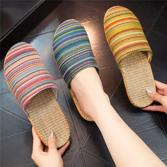 Home Linen Slippers Printed Cute Fashion