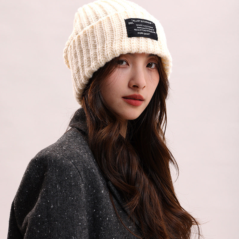 Knitted Hat Winter Warm Pile Heap Cap Men