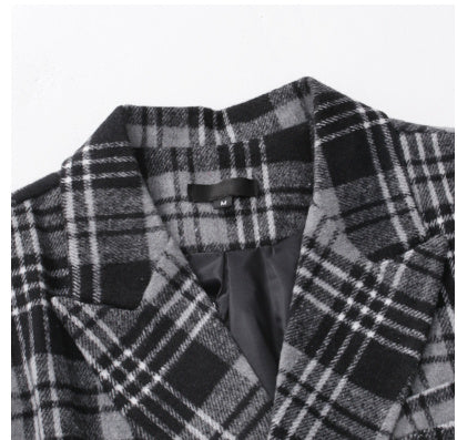 Men's Loose-fitting Sanding Thickened Plaid Suit