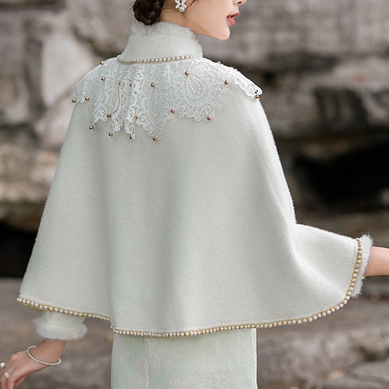 Short Autumn And Winter Cloak Bride Chinese Style