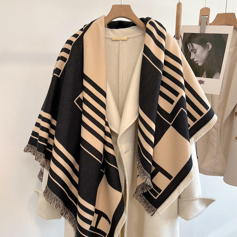 Striped Fashion Cashmere Scarf For Women