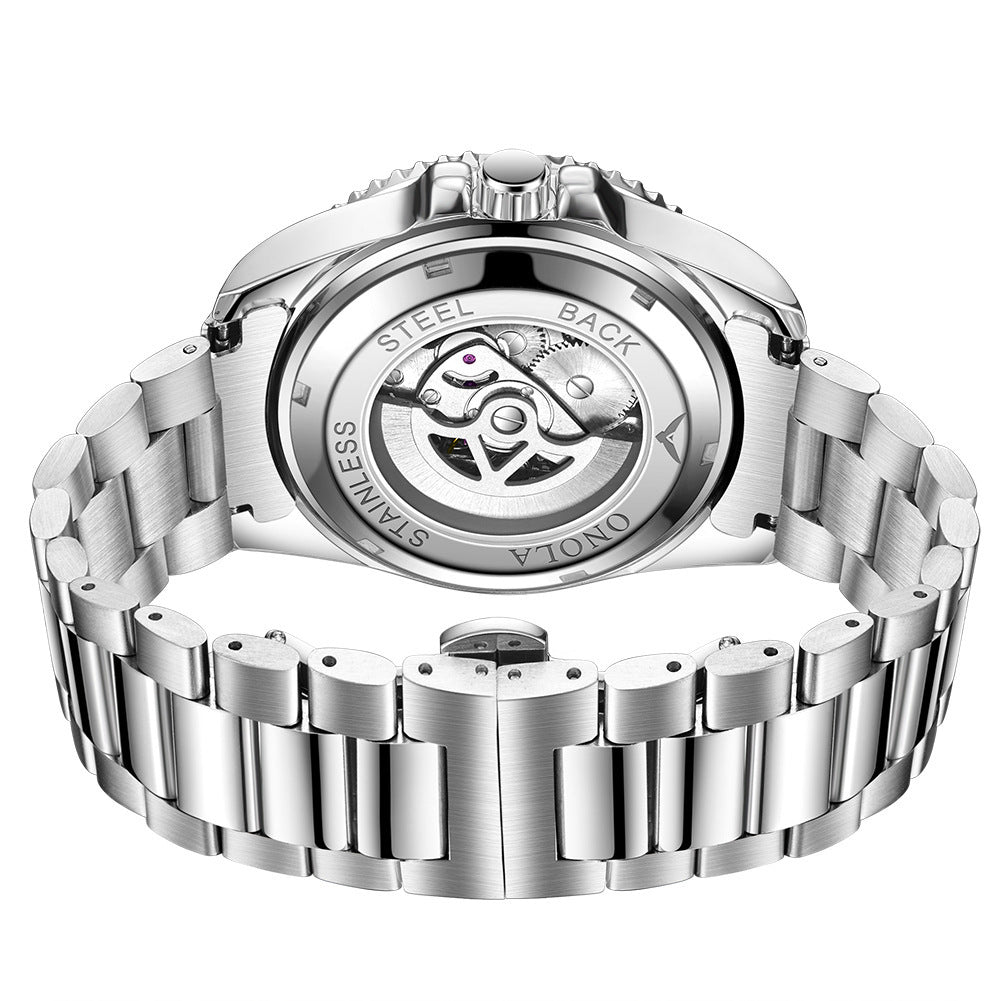 Automatic Mechanical Watch Men's Solid Core Fine Steel Belt