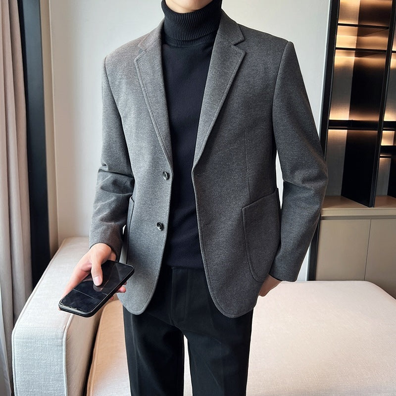 Lightly Mature Woolen Blazer Thick Woolen Coat Leisure Suit