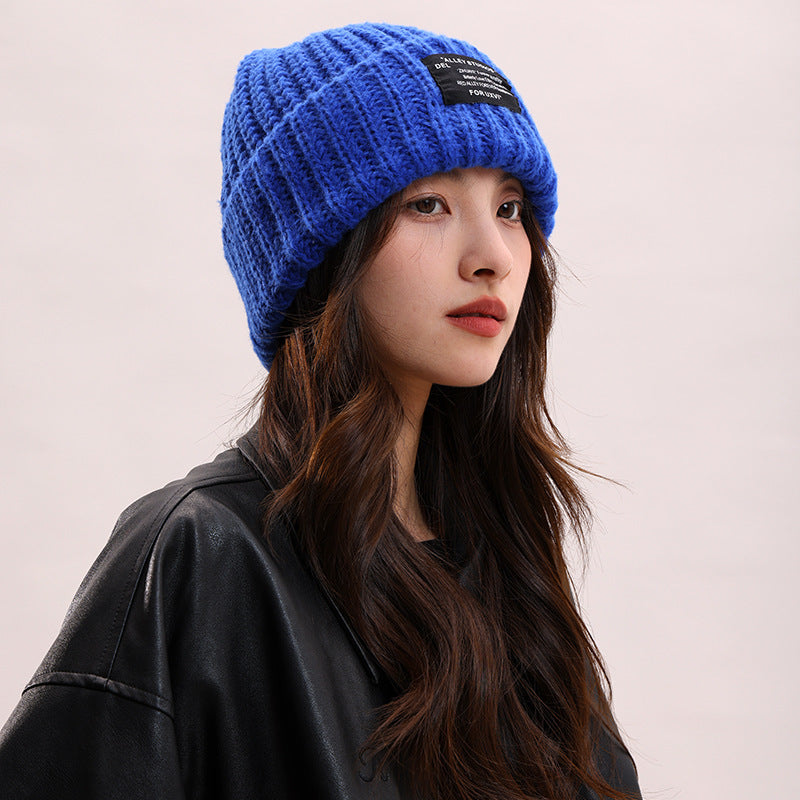 Knitted Hat Winter Warm Pile Heap Cap Men