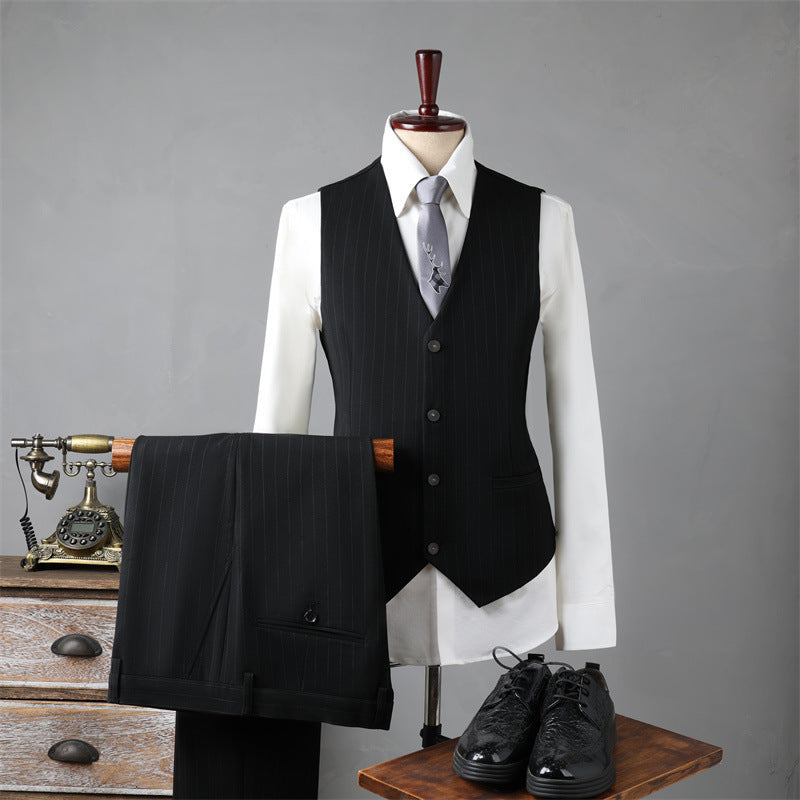 Double Breasted Stripes Suit Men's Suits