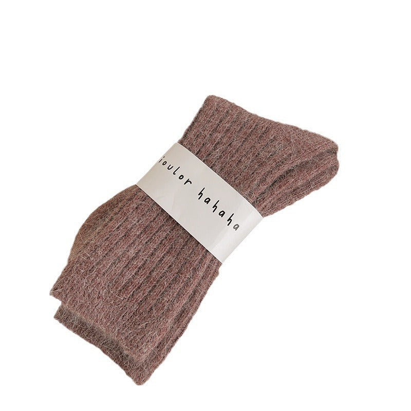 Female Winter Mid-calf Length Fleece-lined Extra Thick Thermal Socks