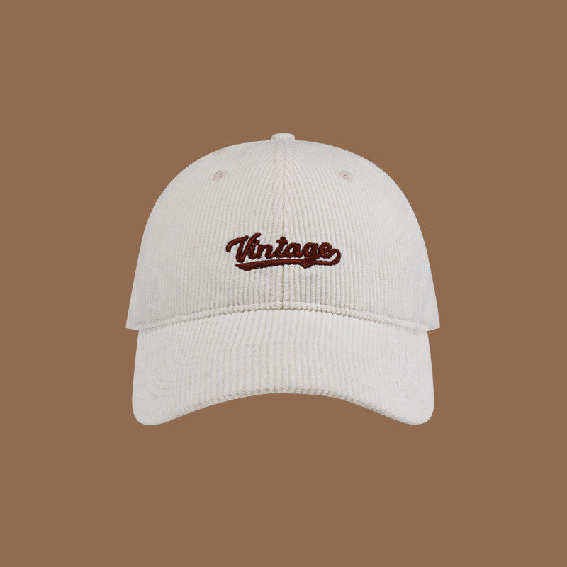 Hat Autumn And Winter Women's All-matching Corduroy Baseball Cap